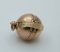 Victorian 14K Gold Orb Locket Charm, 23.8 Grams