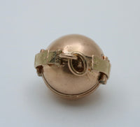 Victorian 14K Gold Orb Locket Charm, 23.8 Grams