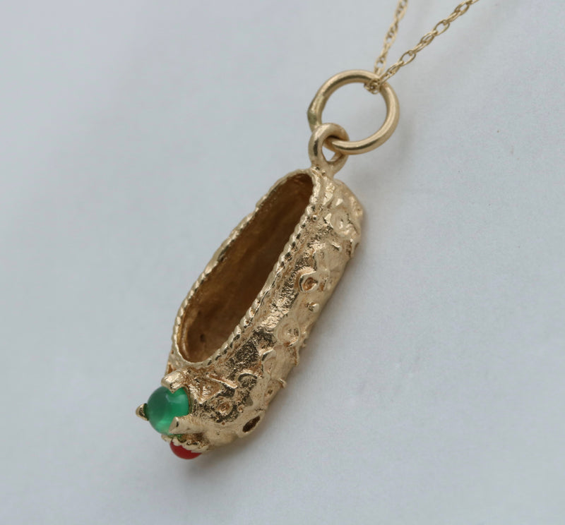 Vintage 14K Gold Ballet Slipper Charm