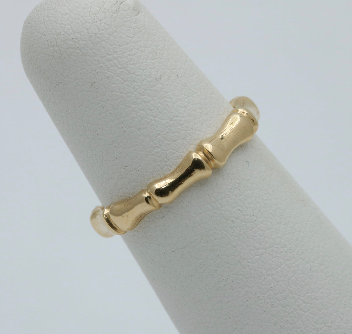 Vintage 14K Gold Bamboo Band, Size 6