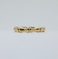 Vintage 14K Gold Bamboo Band, Size 6