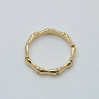 Vintage 14K Gold Bamboo Band, Size 6