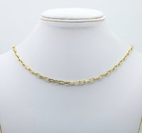 Vintage 18K Gold Biker Link Chain, 21” Long