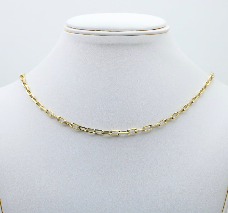 Vintage 18K Gold Biker Link Chain, 21” Long