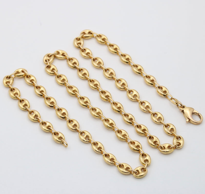 Puffy Anchor 14K Gold Chain, 20” Long