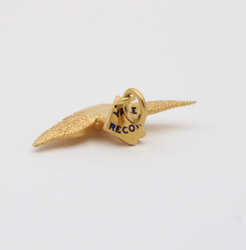 Vintage 14K Gold Yale Owl Graduation Charm