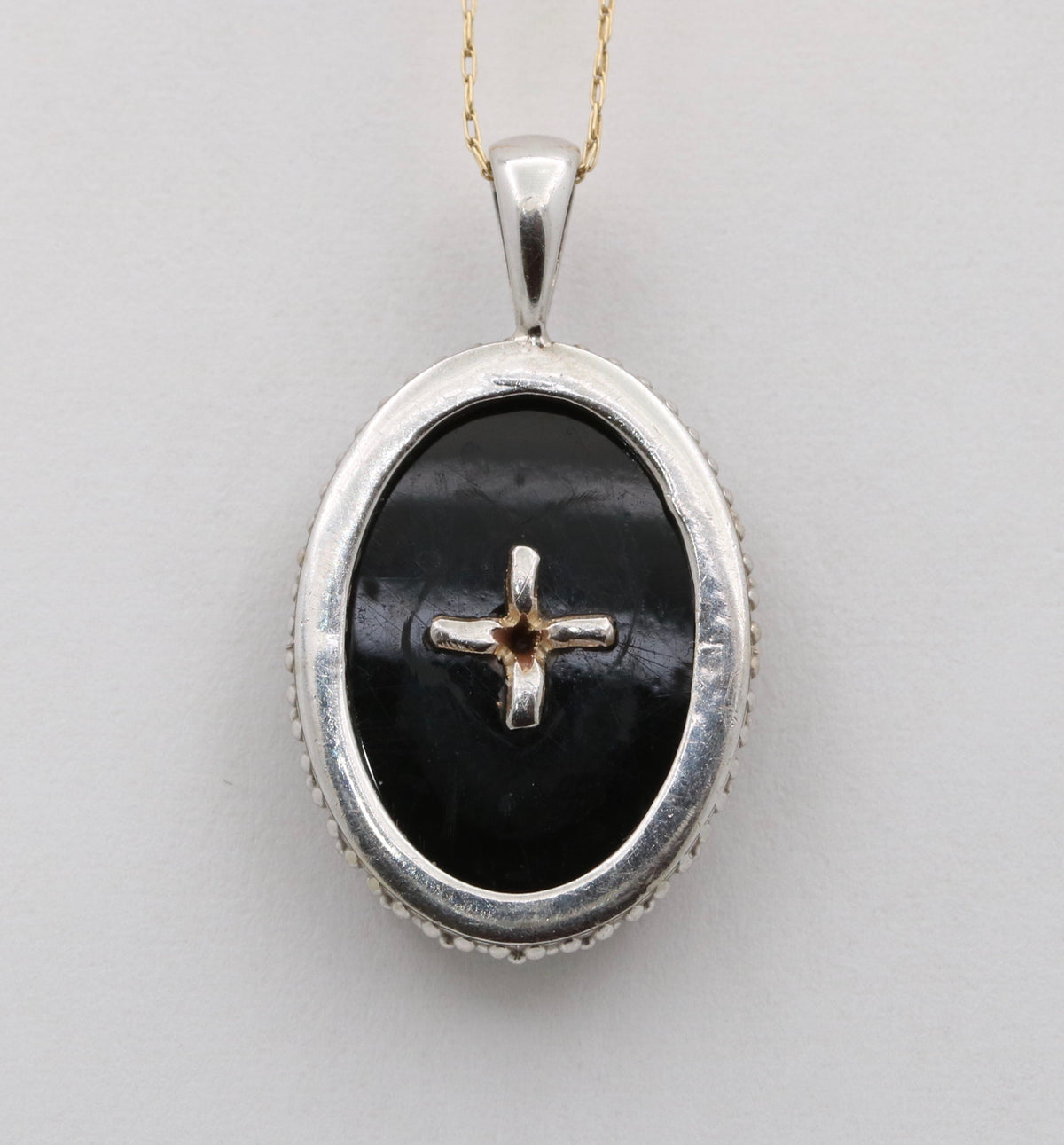 Vintage Diamond and Onyx Initial “K” Charm