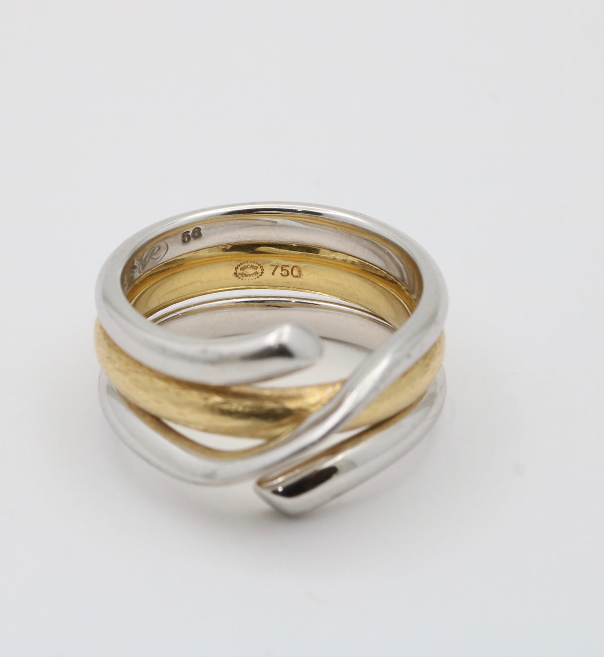 Georg Jensen Magic Combination 18K Gold Nesting Rings, Size 7.5