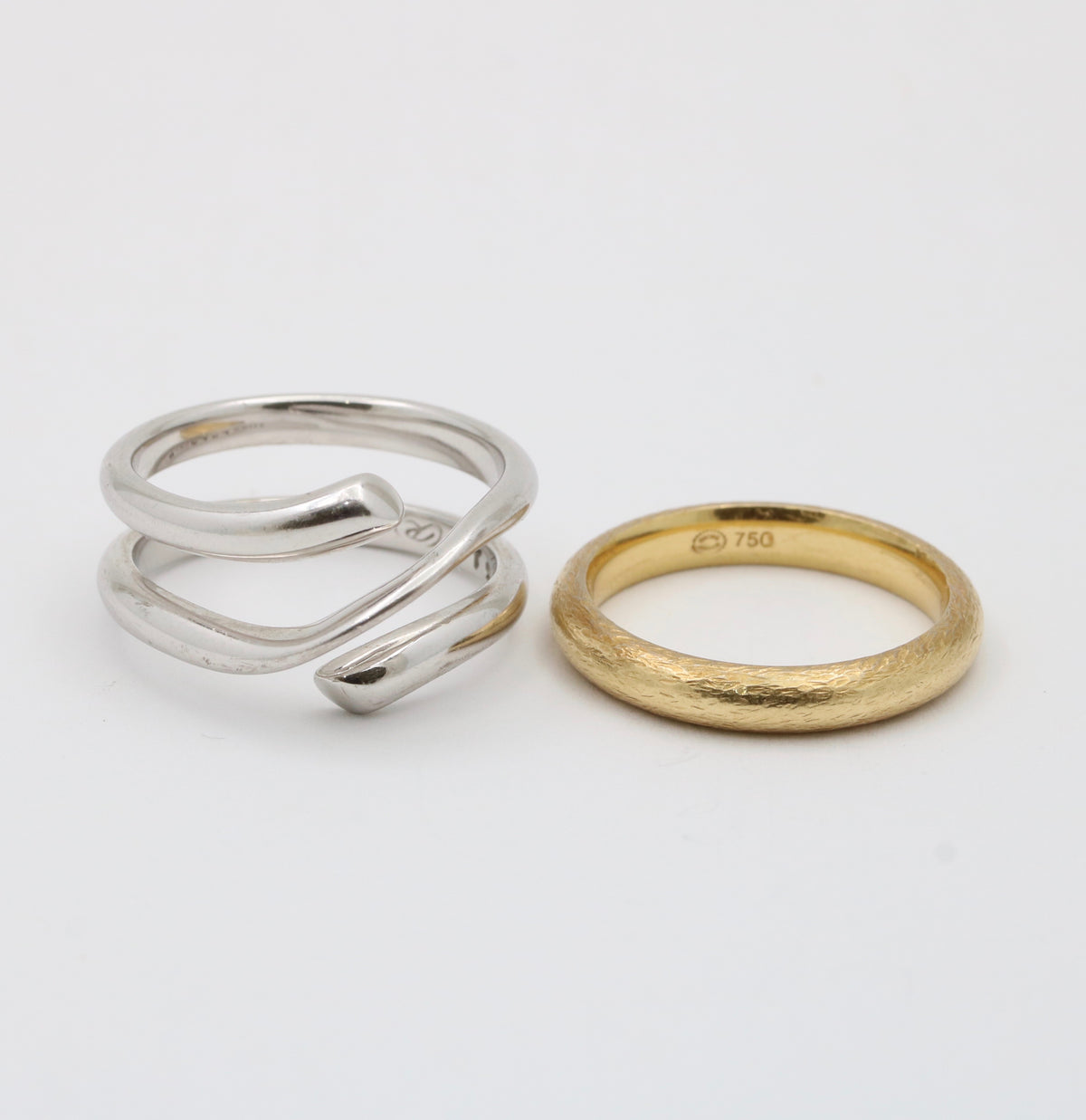 Georg Jensen Magic Combination 18K Gold Nesting Rings, Size 7.5