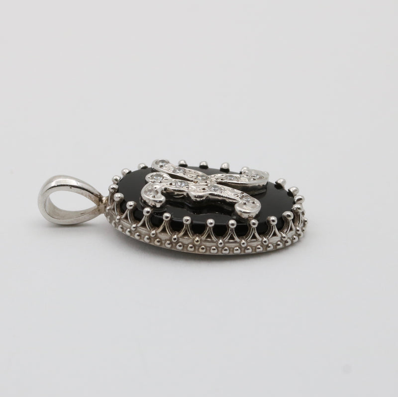 Vintage Diamond and Onyx Initial “K” Charm