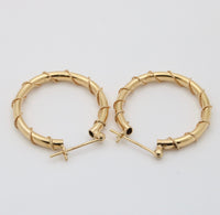 Wire Wrap 14K Gold Hoop Earrings