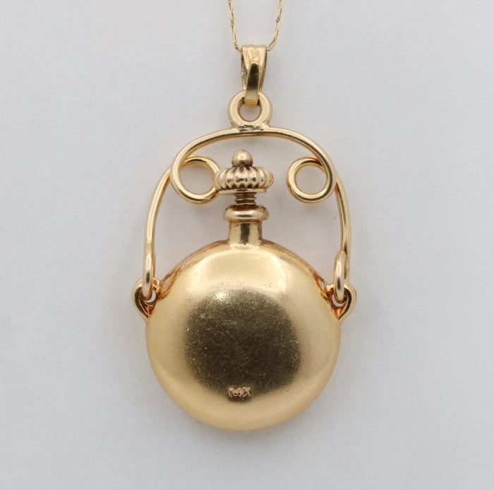 Vintage 14K Gold Perfume Bottle Pendant