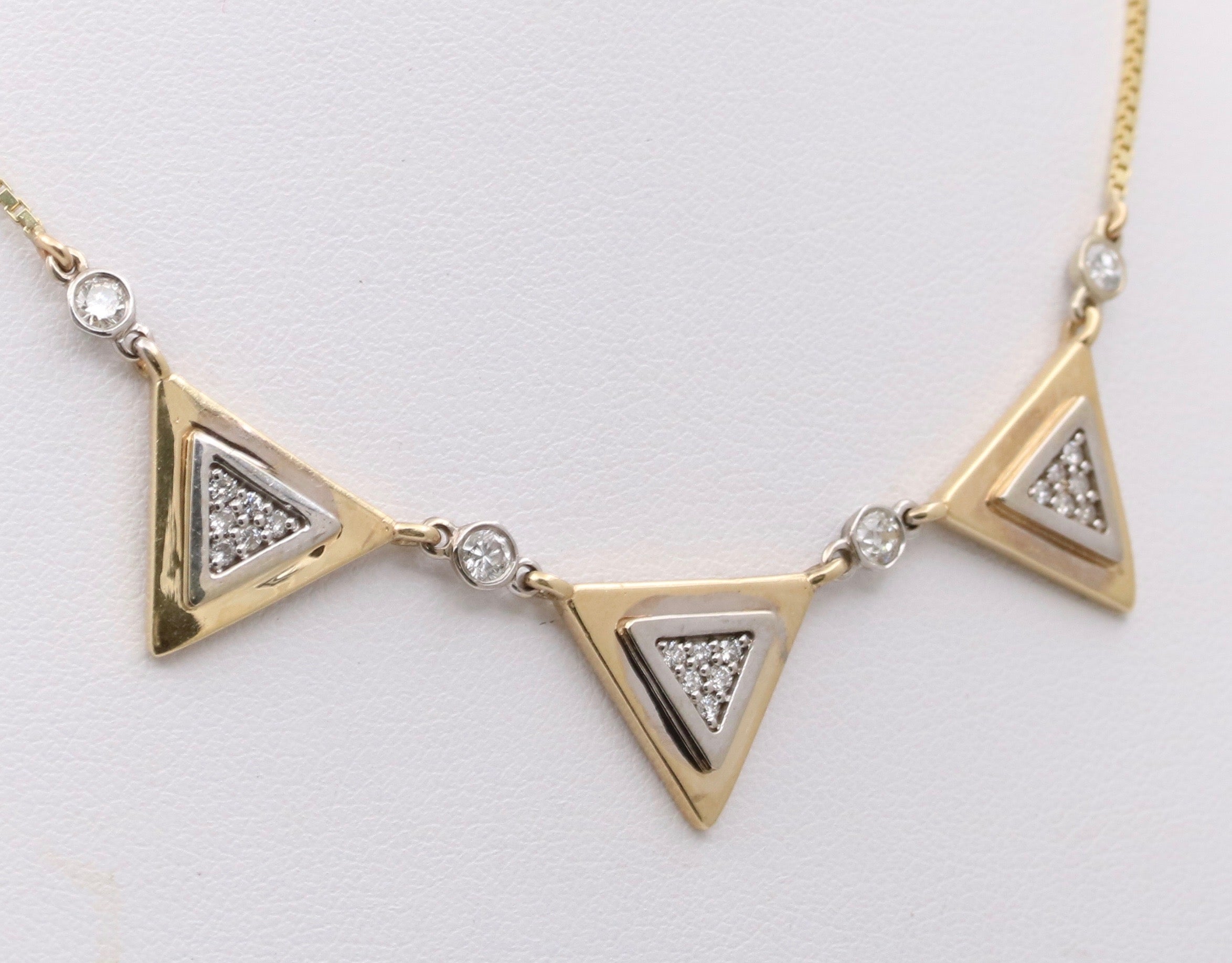 Triangle Shaped Outer Halo Diamond Pendant | Rêve Diamonds