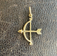 Bow and Arrow 14K Gold Charm