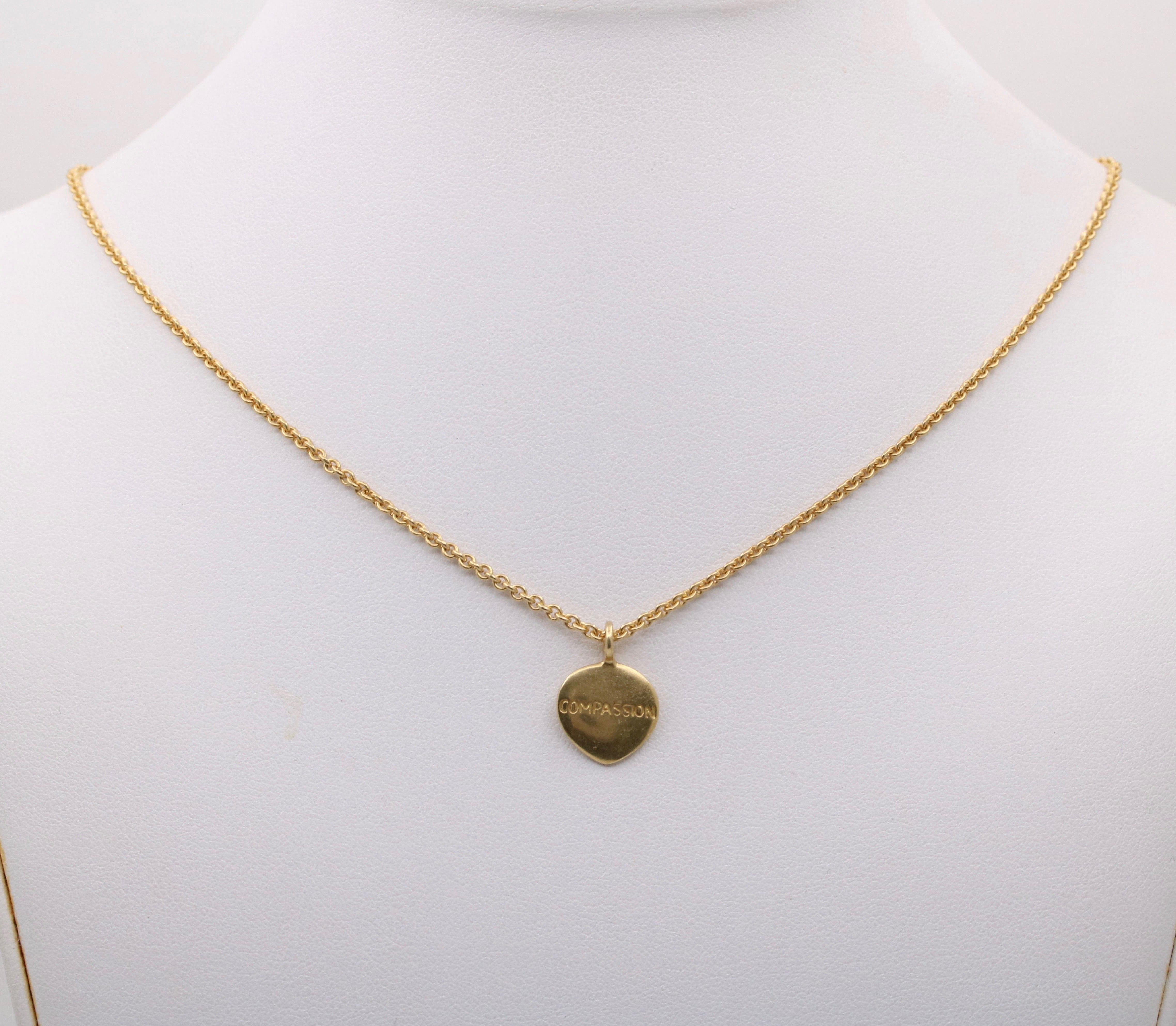 Me & Ro 18K Gold “Compassion” Necklace, 16” Long