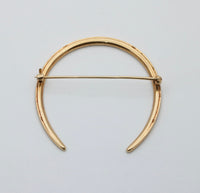 Large Antique Pearl and 14K Gold Horseshoe Pin