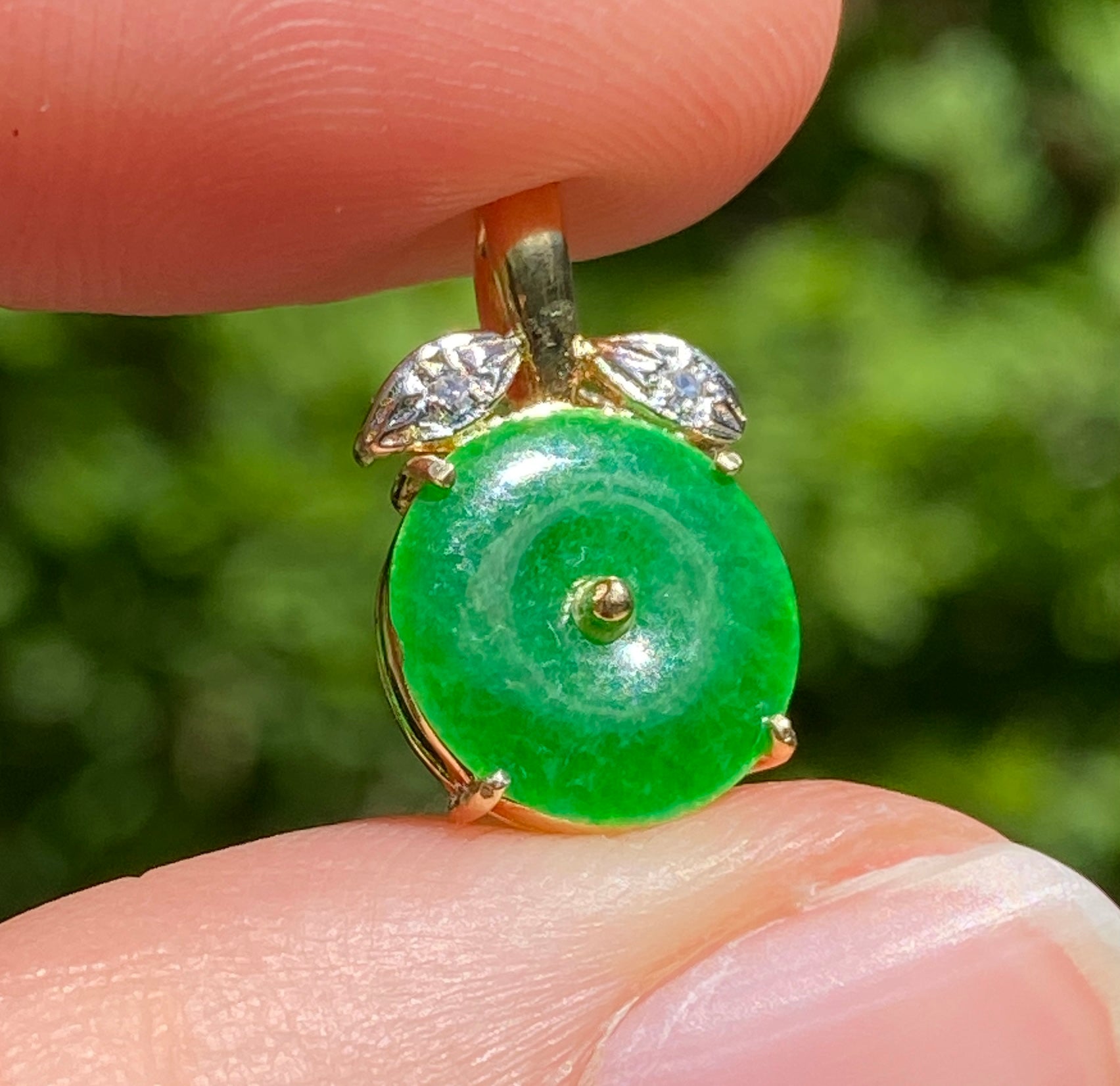 Yellow Gold Jade Pendant Outlet | bellvalefarms.com