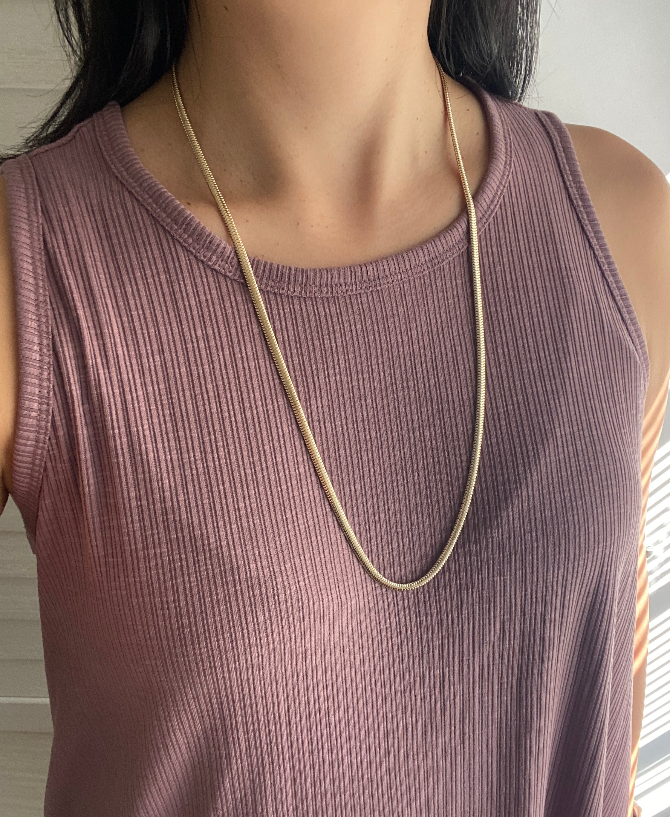 14K Gold/Silver Plated Snake Chain Necklace Herringbone Necklace Gold  Choker Necklaces for Women 1.5/3/5MM(W) 14