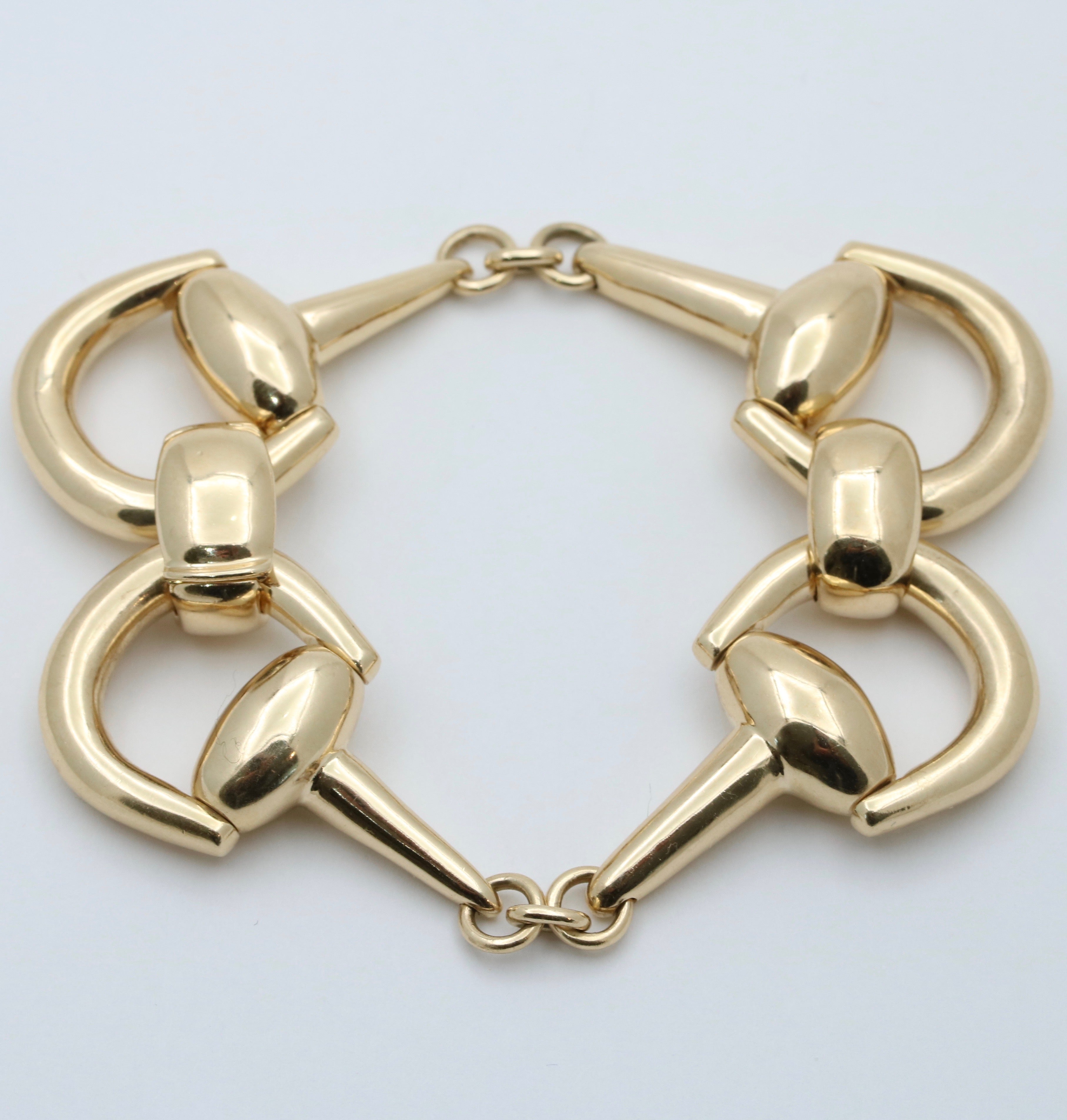 Vintage 14K Gold Horsebit Bracelet, 7” Long – Alpha & Omega Jewelry