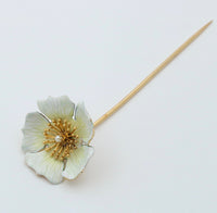 Art Nouveau Enamel Dogwood Flower Stick Pin