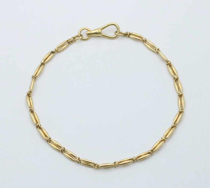 Victorian 18K Gold 9” Long Watch Chain, Bracelet