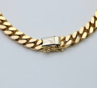 Vintage Solid 14K Gold Curb Link Bracelet, 34.2 Grams