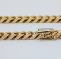 Vintage Solid 14K Gold Curb Link Bracelet, 34.2 Grams