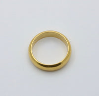 Hammered 24K Gold Band, Stacking Ring, Size 8.5