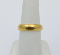 Hammered 24K Gold Band, Stacking Ring, Size 8.5