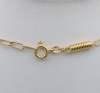 Vintage 18K Gold Coiled Link Chain, 23” Long