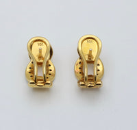 Vintage Diamond and 14K Gold Curb Link Earrings