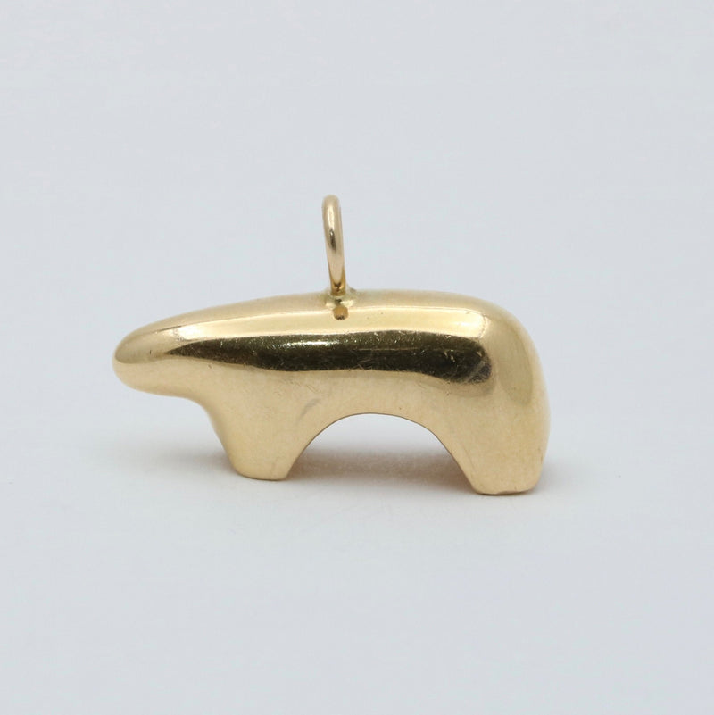 Vintage 14K Gold Abstract Bear Charm