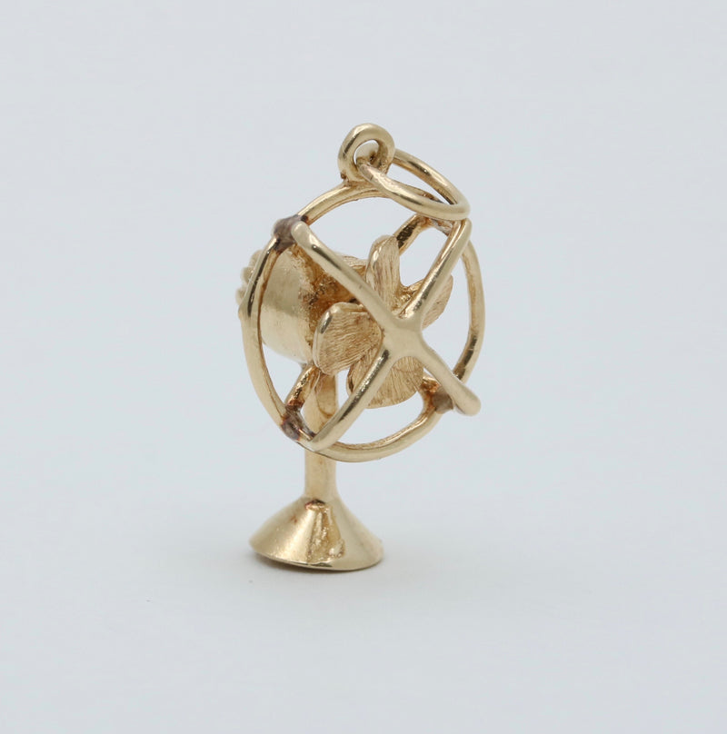 Vintage 14K Gold Electric Fan Charm