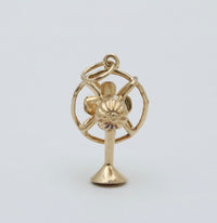 Vintage 14K Gold Electric Fan Charm