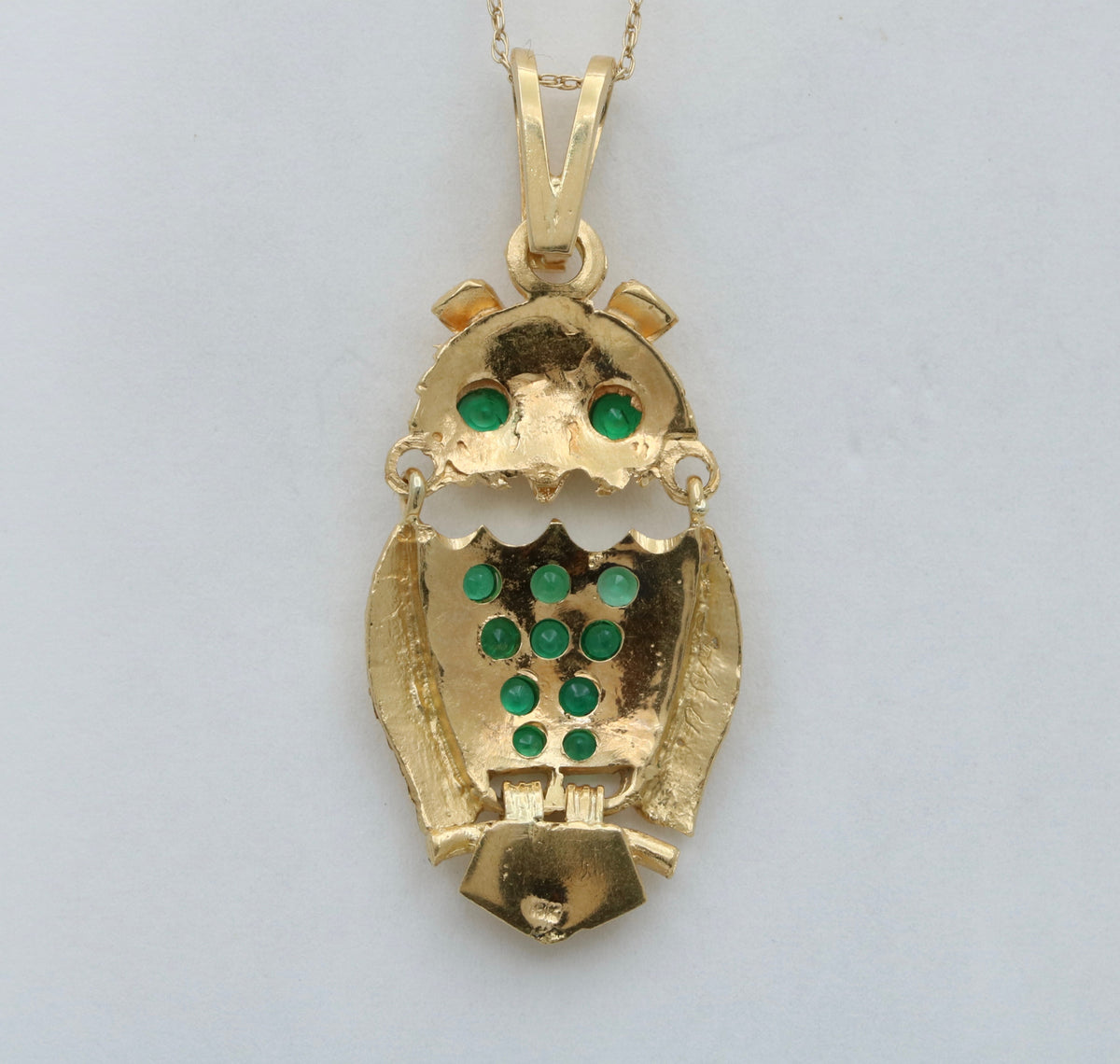 Vintage 18K Gold Owl Charm