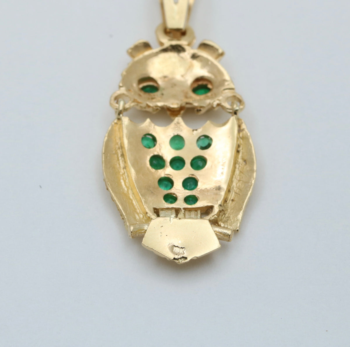 Vintage 18K Gold Owl Charm