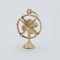 Vintage 14K Gold Electric Fan Charm