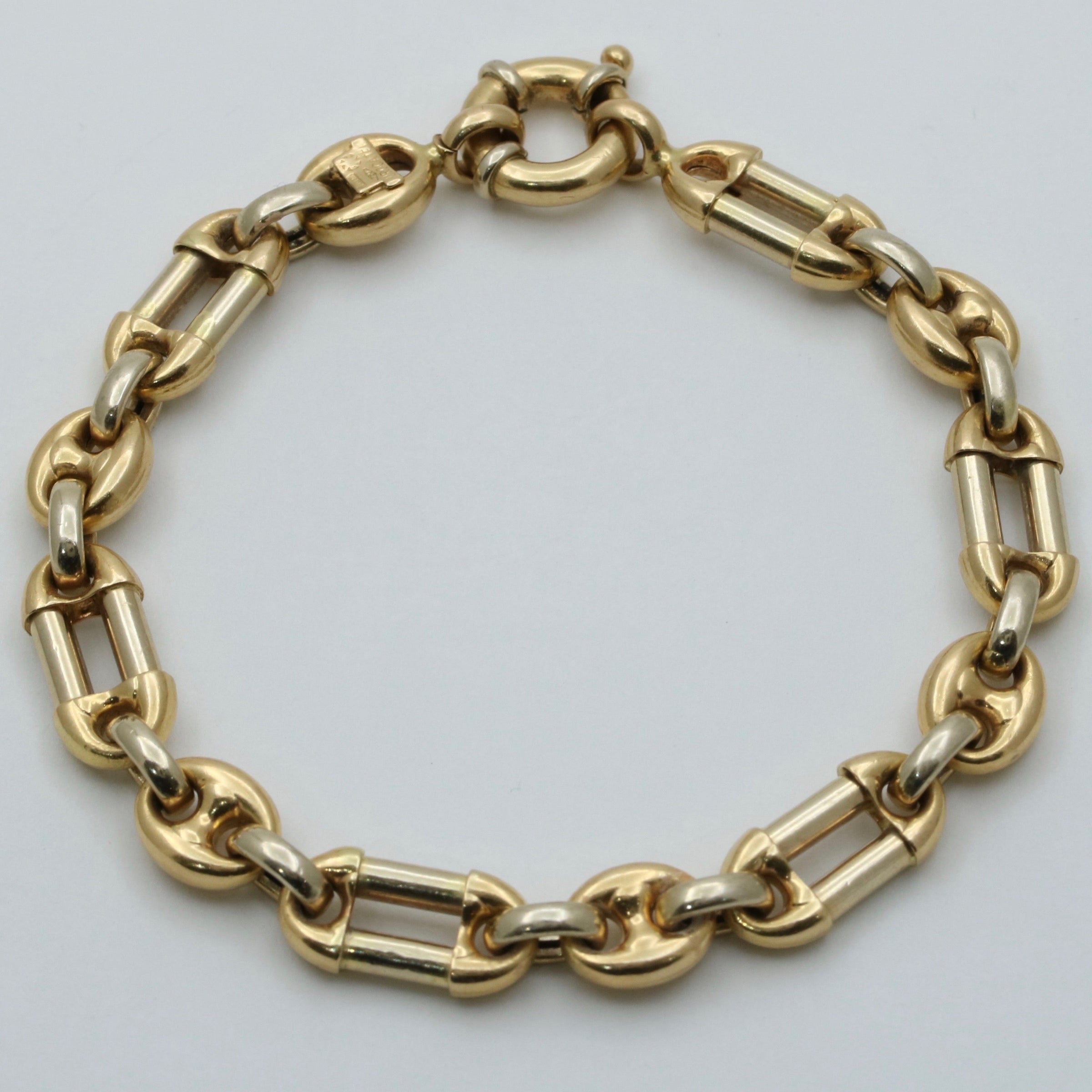 Gents Bracelet 14ky Bracelet Hllw Mariner Link