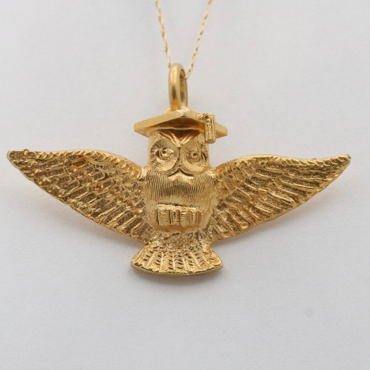 Vintage 14K Gold Yale Owl Graduation Charm