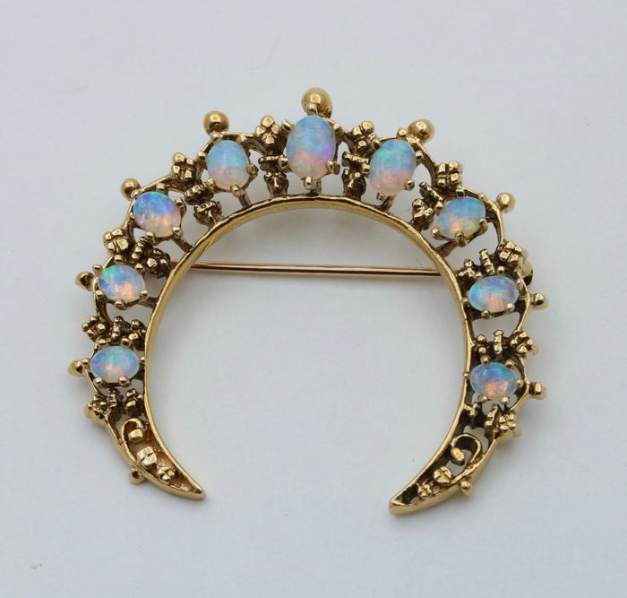 Jewelry 18K Solid Gold Brooch Pin Circa Minimalist Modernist 