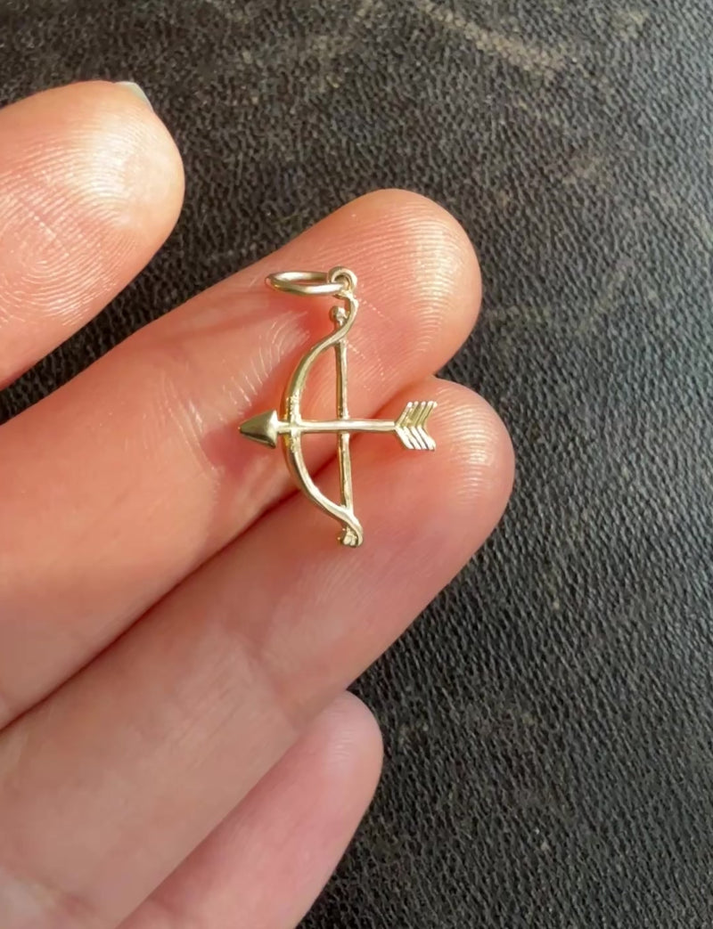 Bow and Arrow 14K Gold Charm