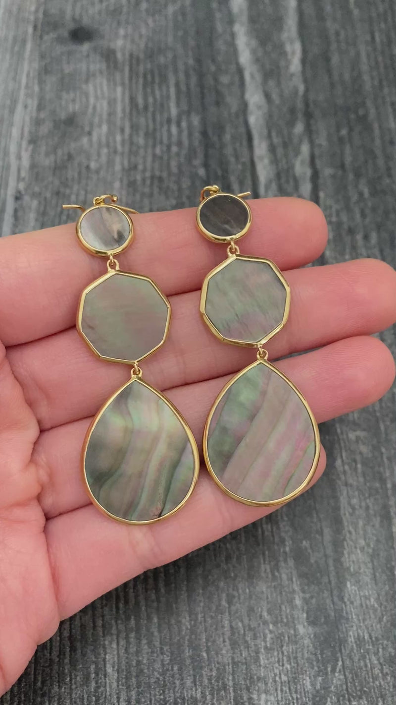 Ippolita Mother of Pearl and 18K Gold Dangling Earrings