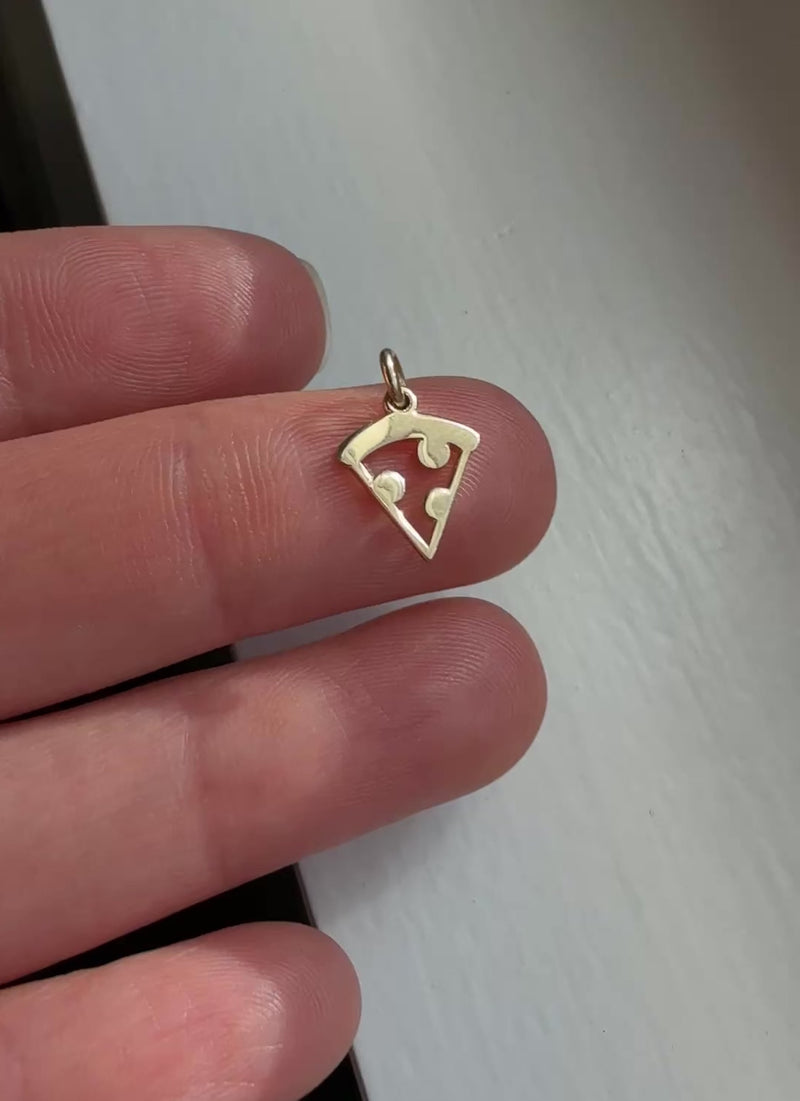 Pizza 14K Gold Charm, NYC