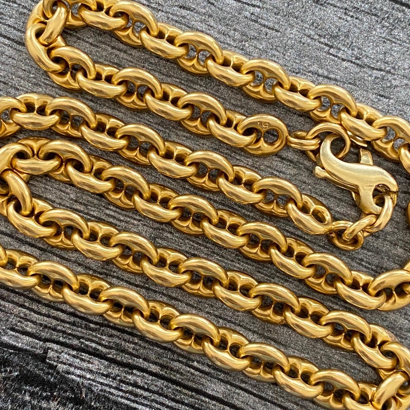 Vintage 18K Gold Mariner Chain, 16