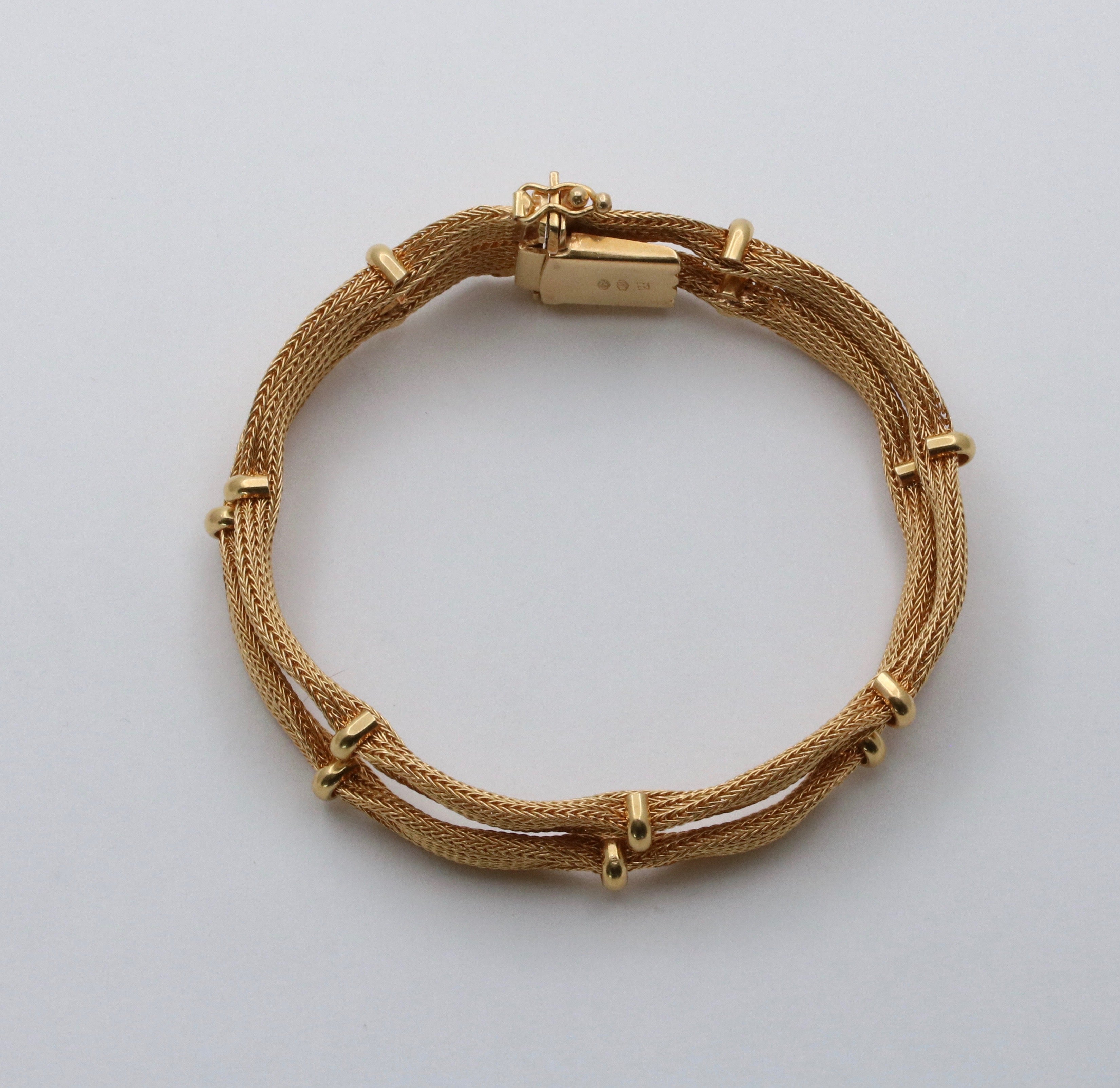 Woven hot sale gold bracelet