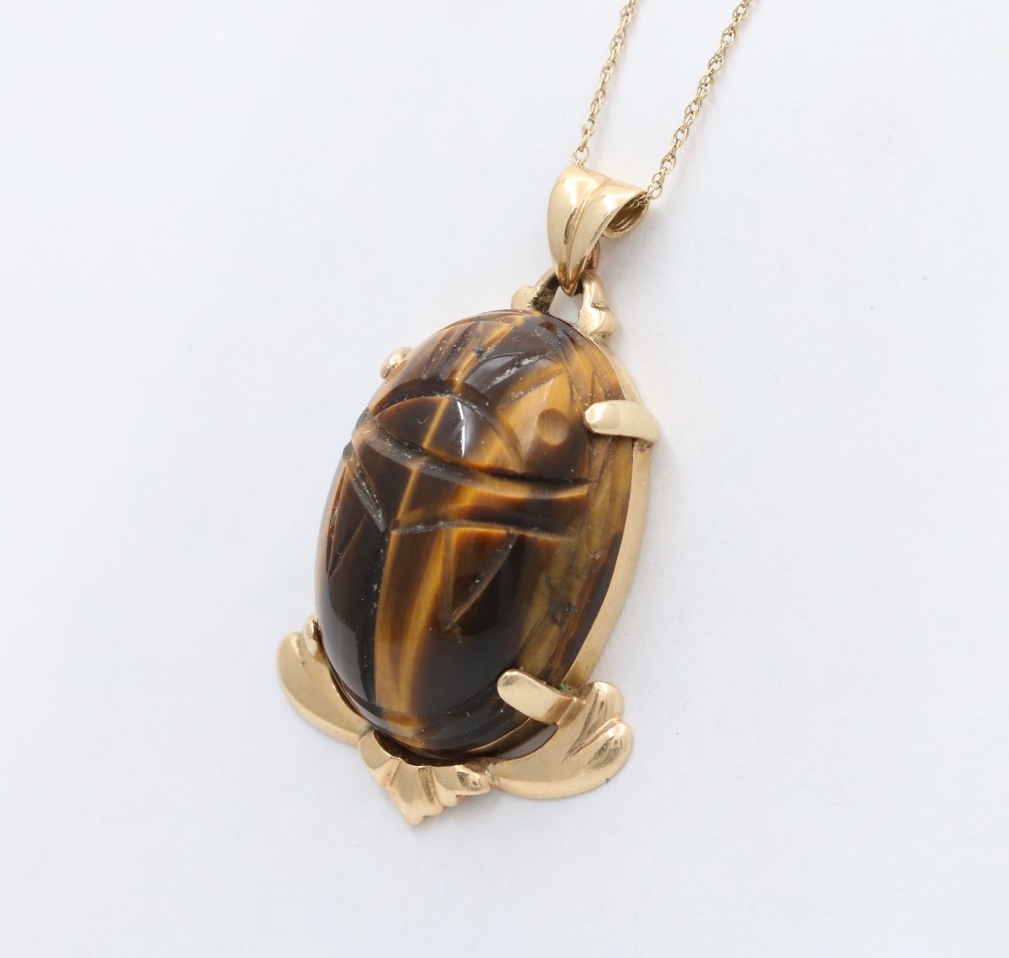 Tiger discount Eye Vintage Amulet Minimalist Pendant