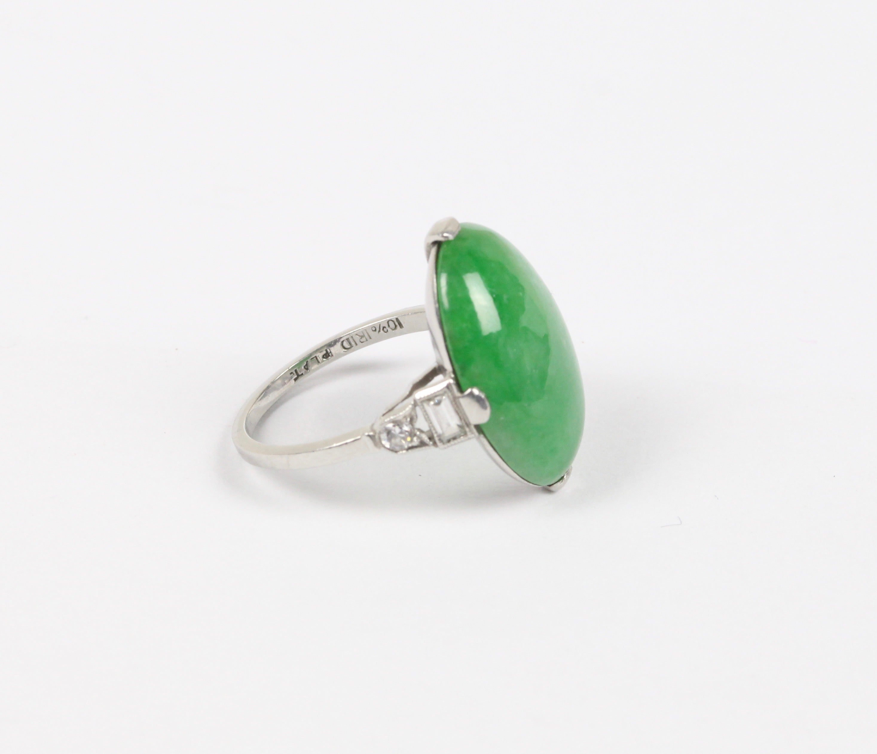 Certified shops jade ring 10