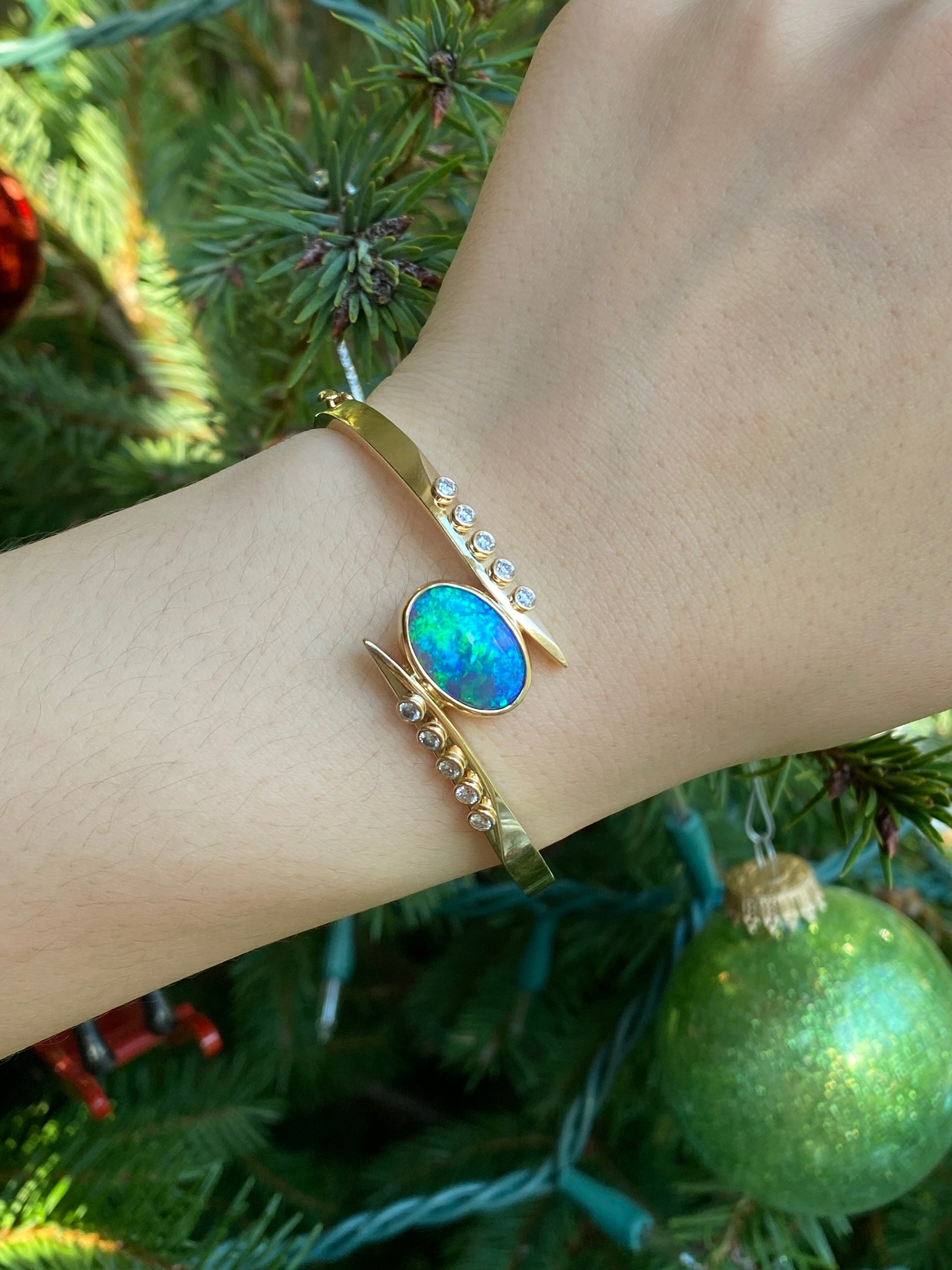 Opal Eye Chain Bracelet with Diamond - Pamela Love